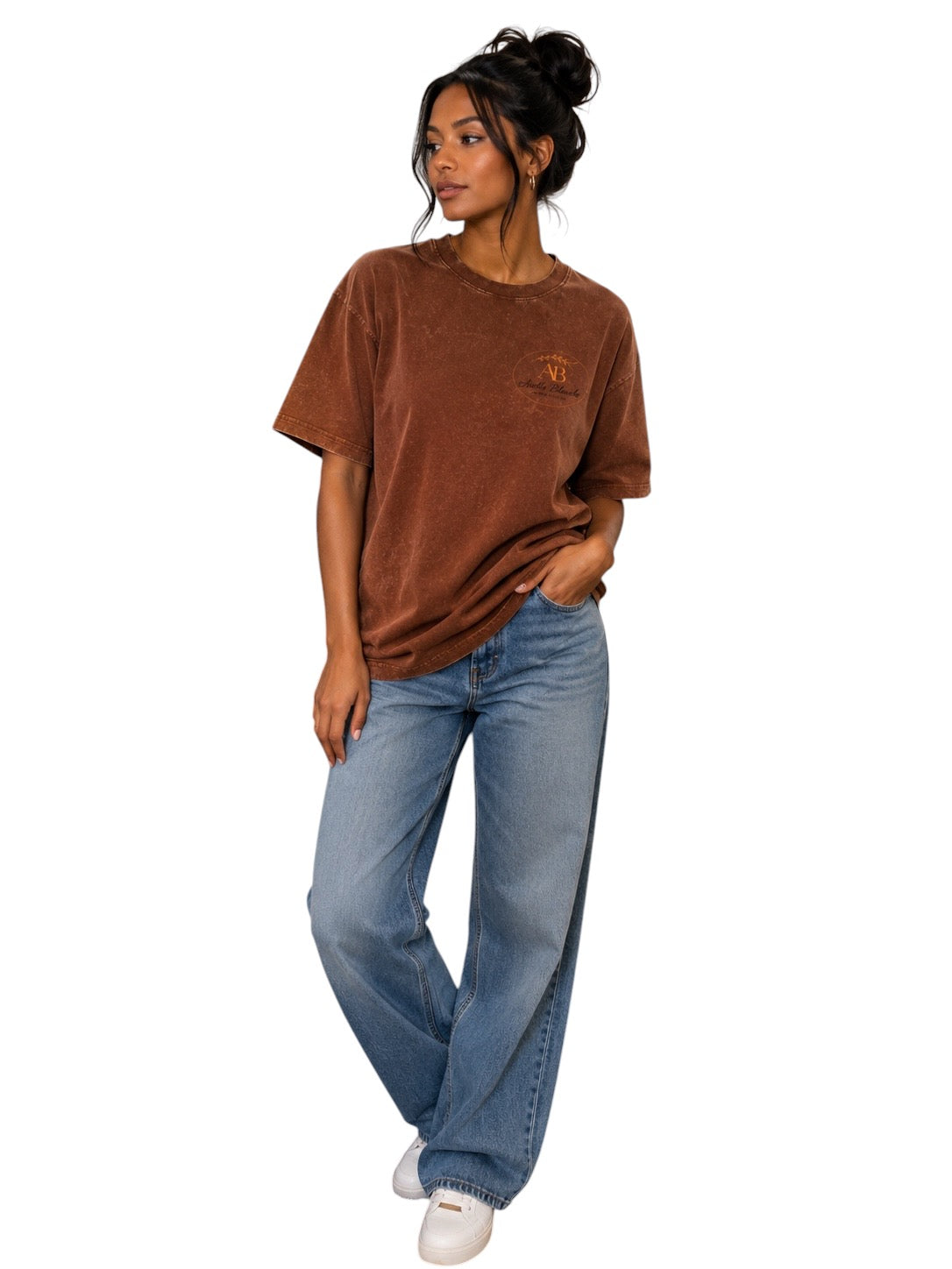 Cocoa Earth Washed Cotton T-shirt (brown)