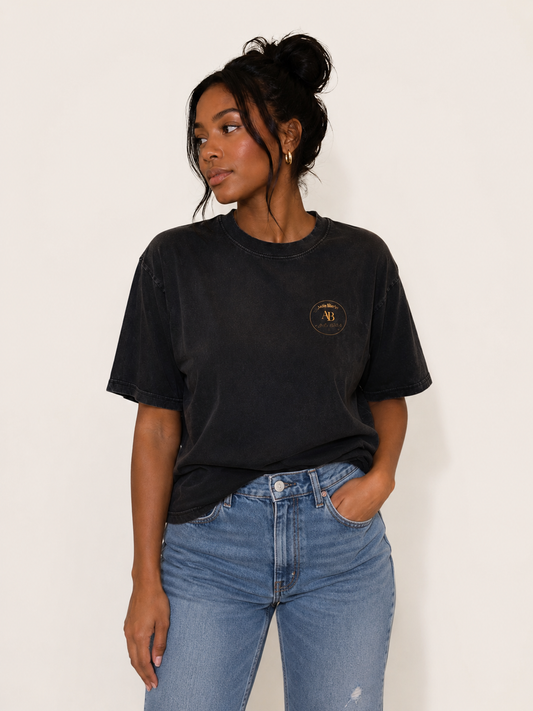 Midnight classic Washed Cotton T-shirt (black)