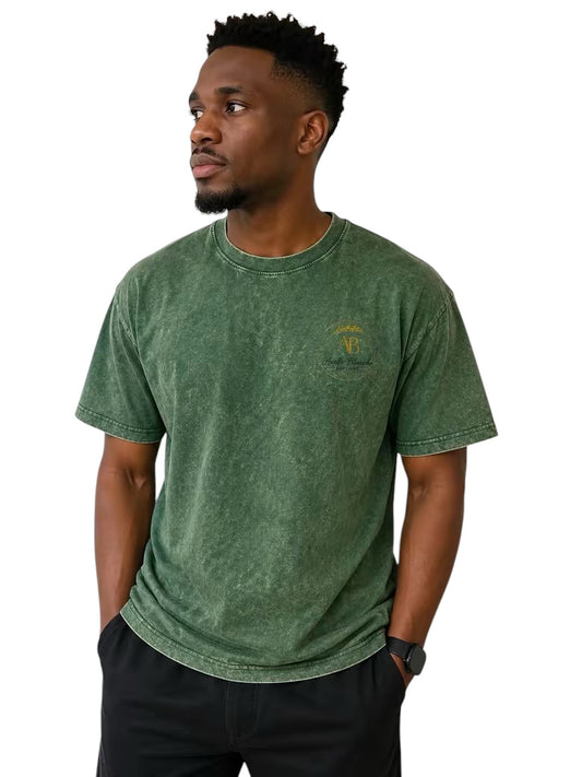 Forest Sage Washed Cotton T-shirt (green)